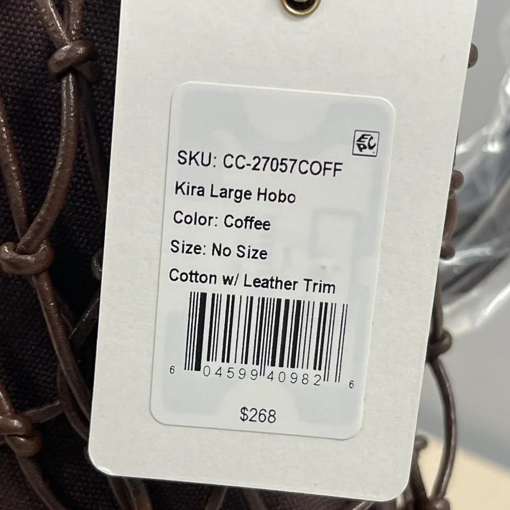 HOBO Kira Large Hobo Shoulder Bag, Coffee - NWT